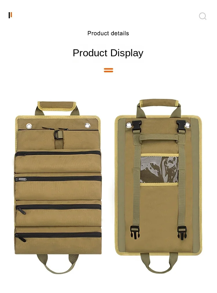 Portable Customized Multi-Pocket Tool Bag Craftsman Kit Storage Electrician Tool Roll Bag