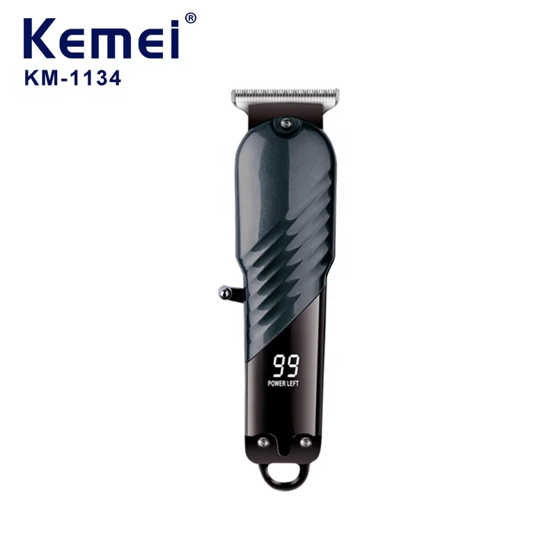 KEMEI km-1134 – rasoir électrique lavable à charge rapide, épilateur à affichage numérique USB pour hommes, tondeuse à cheveux