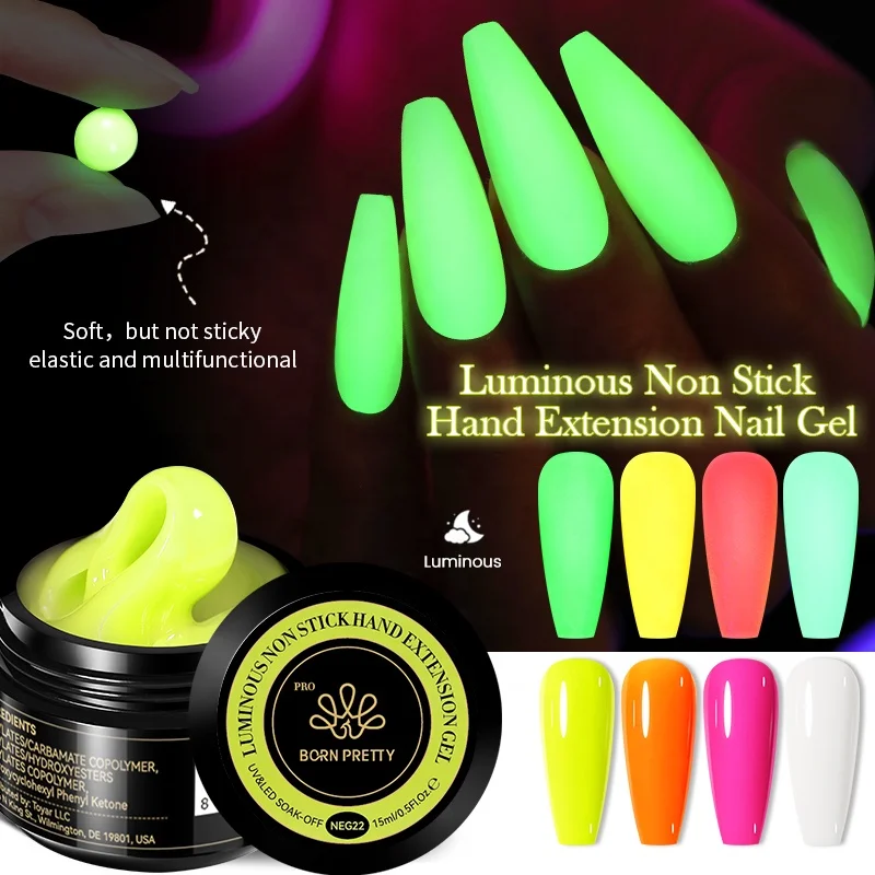 BORN PRETTY PRO 30 Colors Non-Sticky Hard Gel Builder HEMA Free Clear Solid 3D Nail Gel for Nail Art Extension Carving Modeling