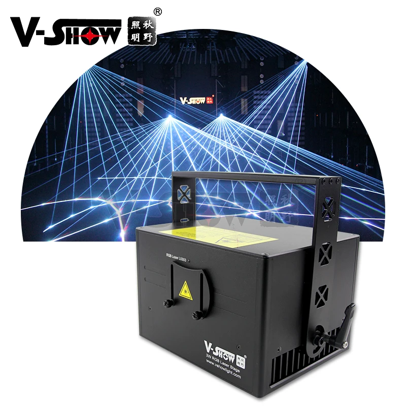VSHOW 3w RGB Laser Light Animation Laser Projector Disco Stage Lighting Laser Show