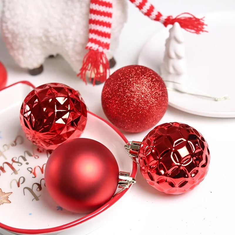 Toyland® 10 Extra Large 100mm Colour Christmas Baubles - Christmas Tree Decorations (Red): Ornaments - View #14