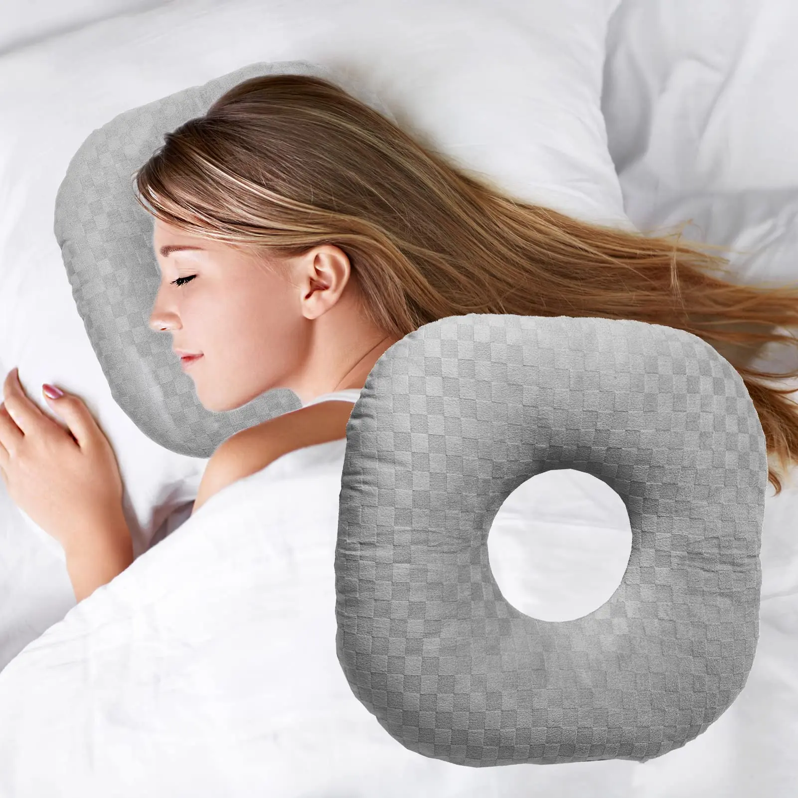 Kingworth Almohada De Dona CNH Mini Donut Piercing Ear Pillow