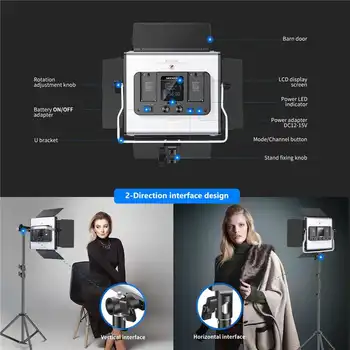Neewer 2/3 Packs 530 RGB Led Light with APP Control, Photography Video Lighting Kit with Stands and Bag, 528 SMD LEDs CRI95 product image