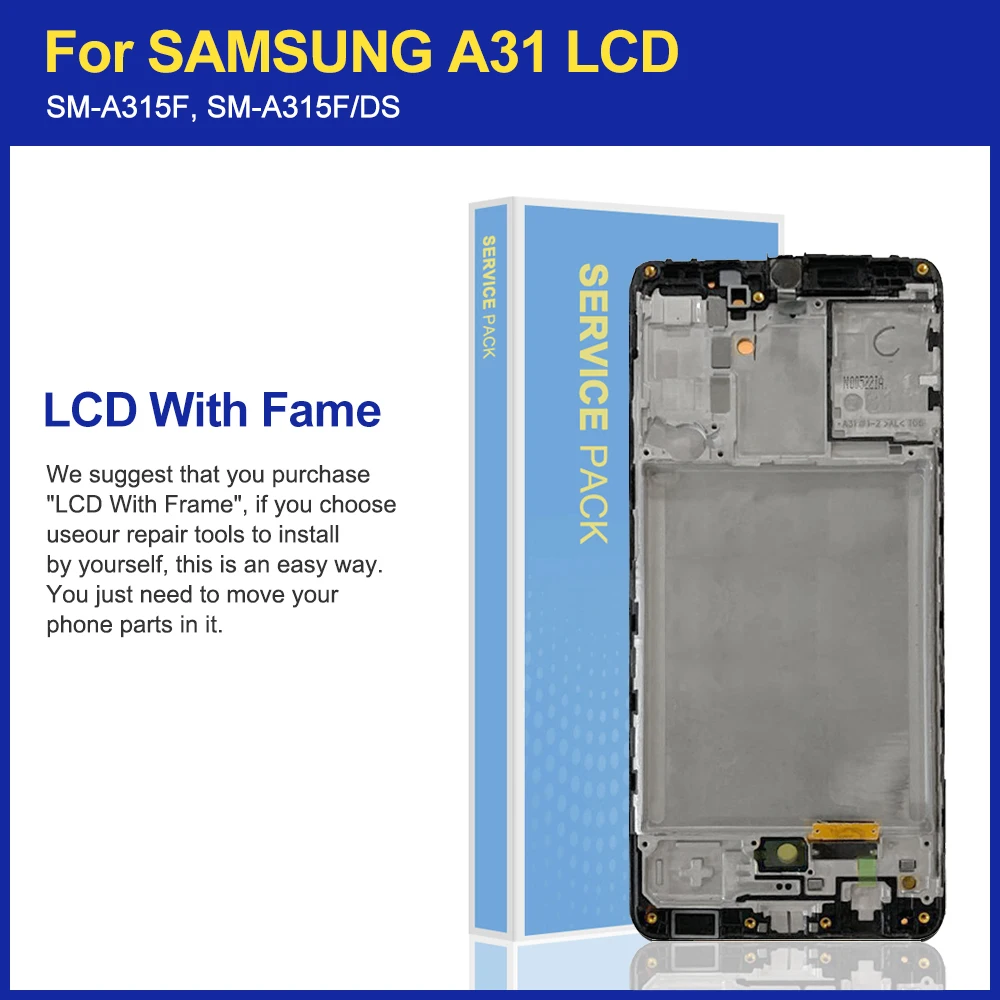 ЖК-дисплей для Samsung Galaxy A11/A21/A31/A51/A71 сенсорный экран с дигитайзером и рамкой samsung A315 A515