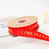 2.5cm40 size red hot gold ribbon