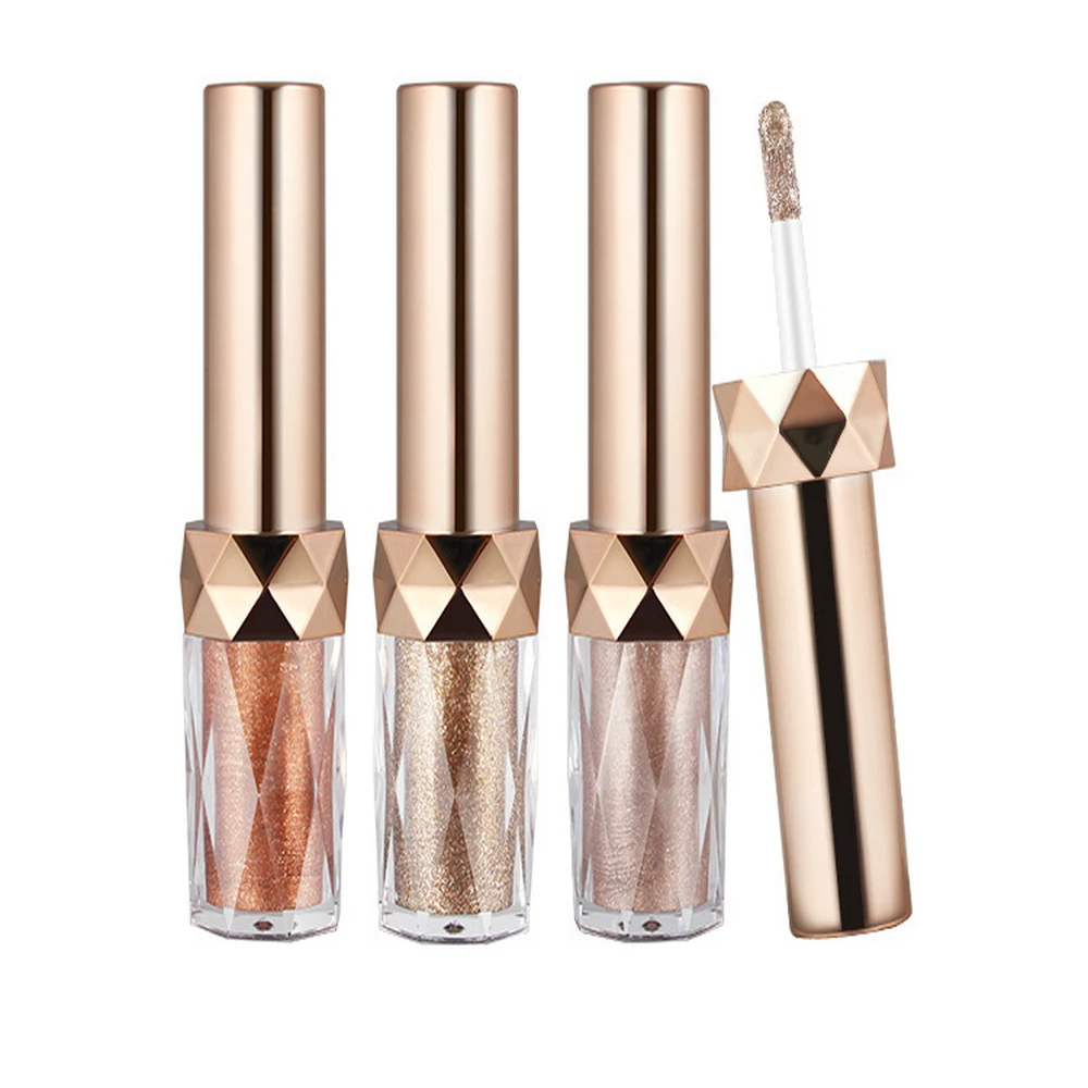 6 видов цветов блестящие жидкие тени для век перламутровый легкий макияж индивидуальная косметика