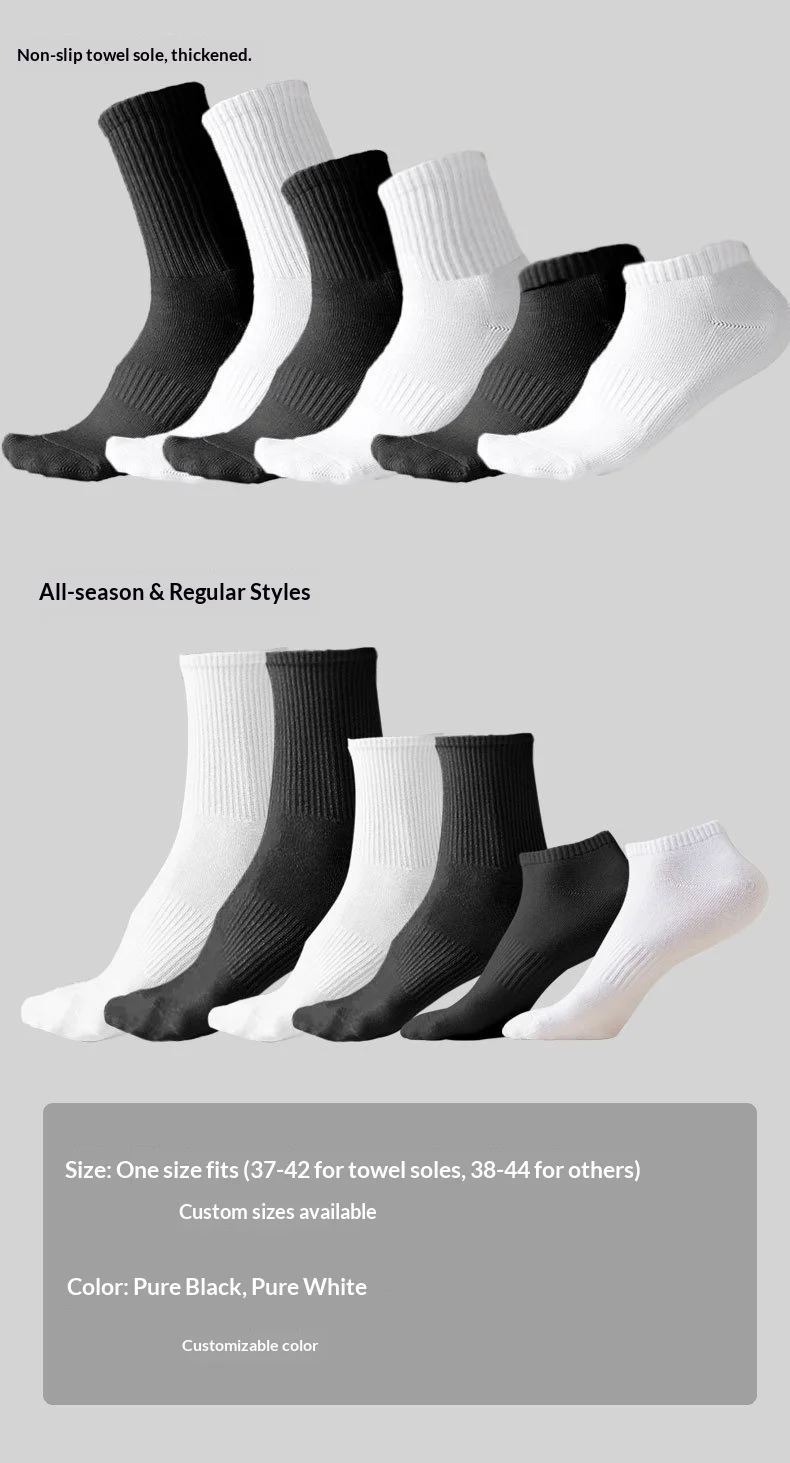 Customized Cotton Socks Small-batch Jacquard Dot Glue Heat-transfer logo Breathable Sports Casual Wear Cross-border Foreign preview 5