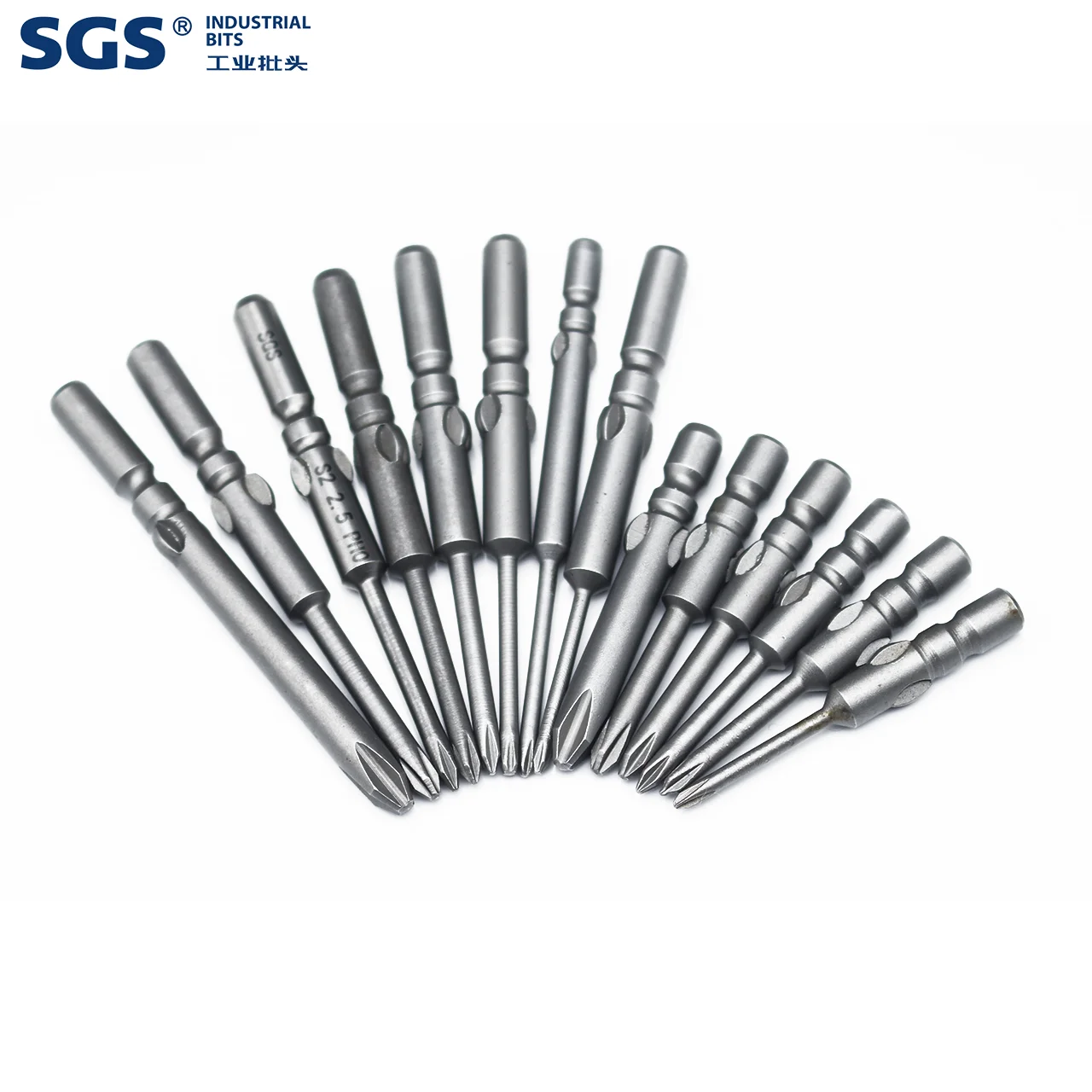 SGS Source Factory 4mm Strong Magnetic S2 Material 40mm 60mm Single Head Phillips Electric Bits Industrial Screwdriver Bits