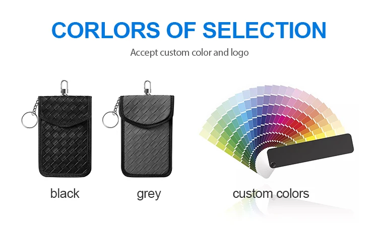 2023 New Style RFID Shielding Pouch for Car Keys RFID  signal Blocker Bag Car Key case Protected Smart Leather Holder