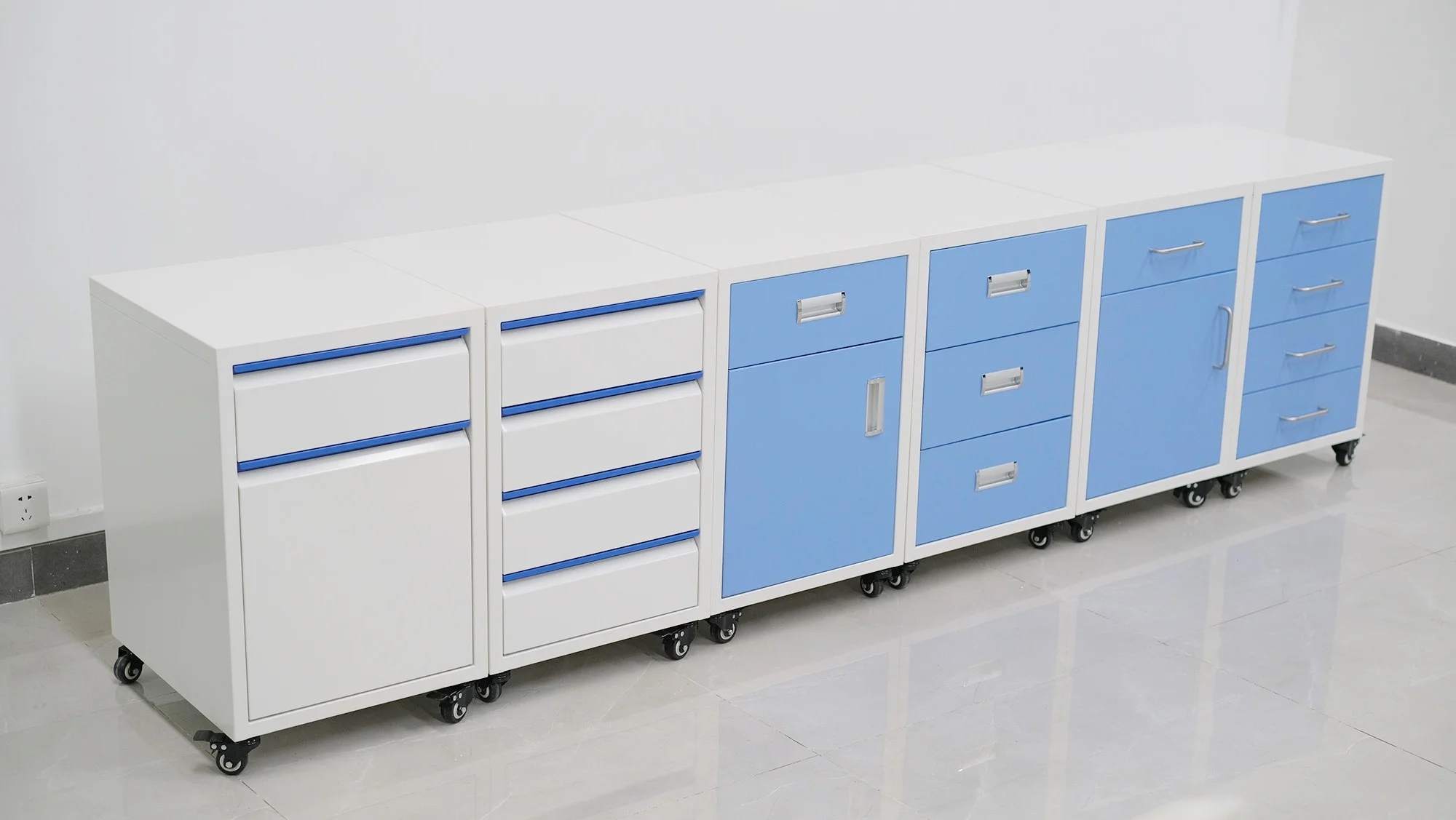 Mobile Lab Cabinets for Underneath Lab Bench All Steel Flexible Lab Furniture with Caster