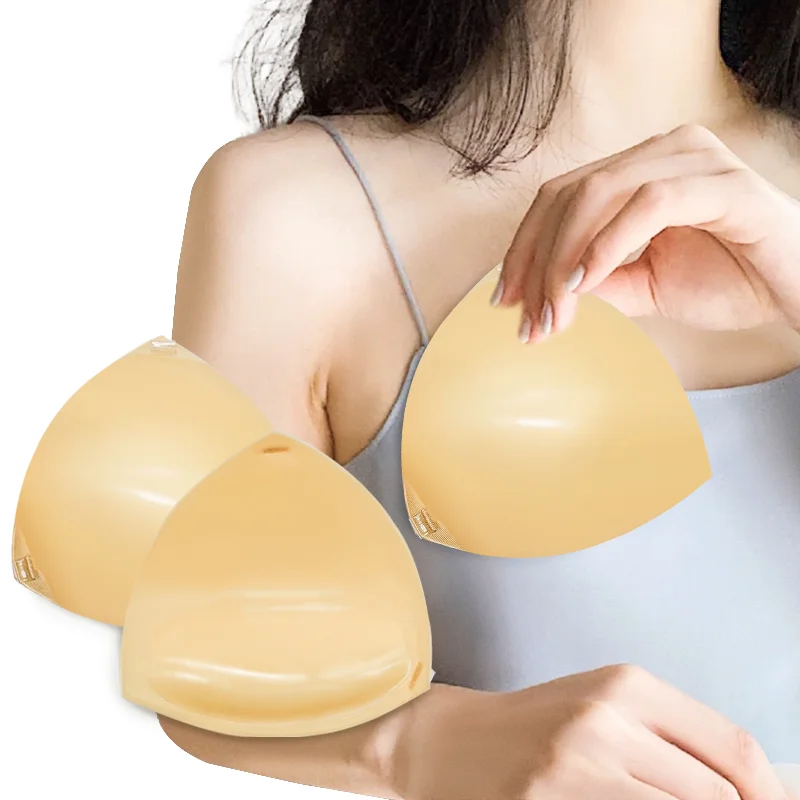Hot Washable Doublesided Adhesive Triangle Sponge Pushup Stick On Bra