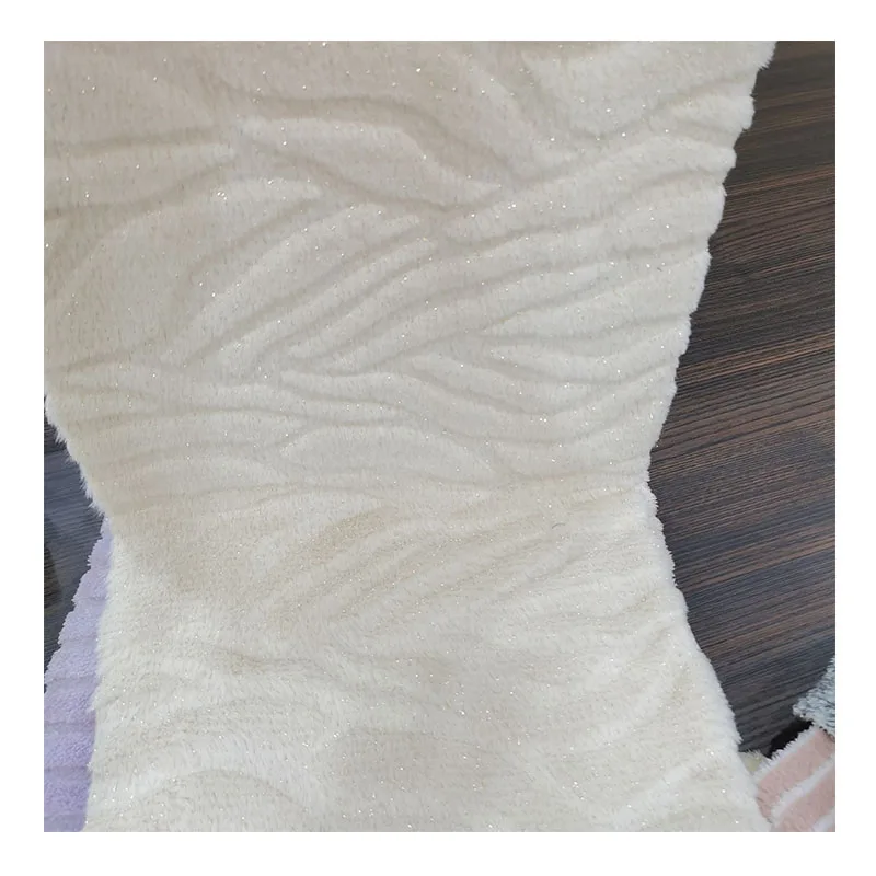 High quality 100% Polyester knitted long pile faux rabbit fur 40 Hair pv plush fabric for making soft toys and winter garment