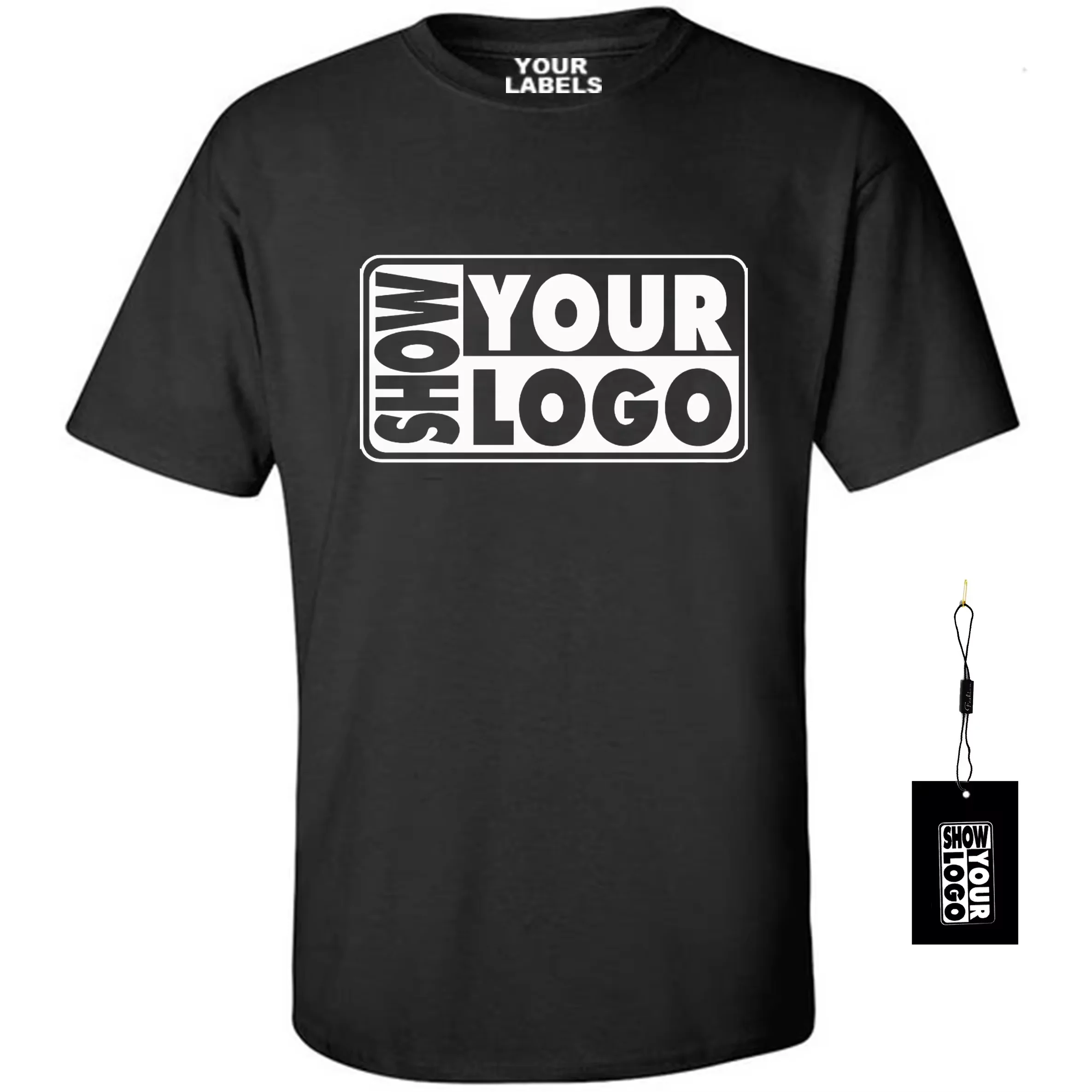 CB04-76000 Free Inside Labels and Your Logo Cards Offer Cotton Custom T Shirt for Men Blank Tshirt Printing Basic Men's T-Shirts