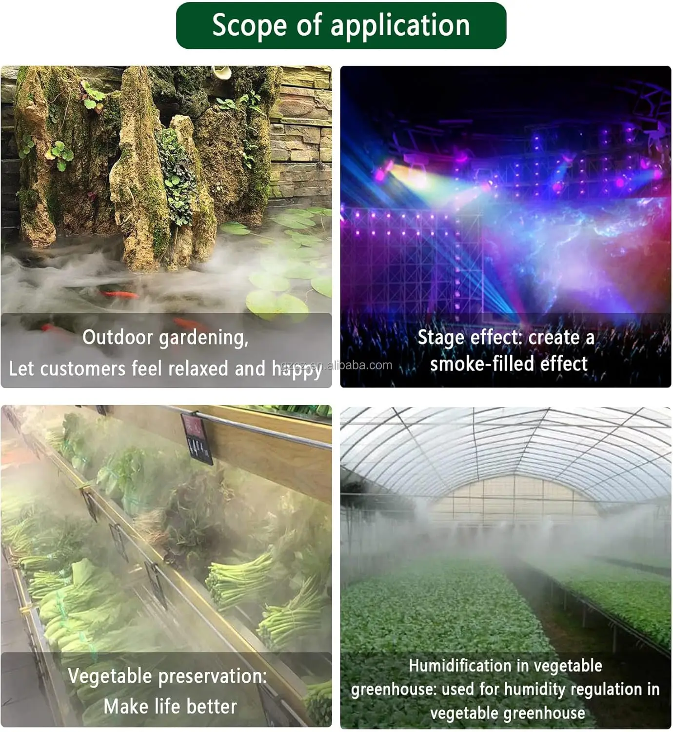10-Head Replaceable Atomizer Ultrasonic Fog Machine Waterproof Float Type Ultrasonic Spray Humidifier Landscaping Vegetable
