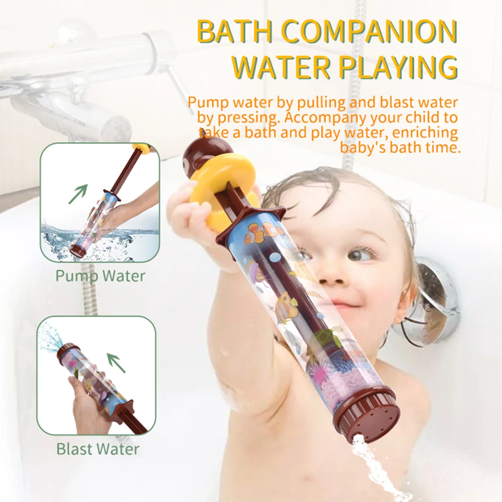 Детская игрушка для купания на открытом воздухе, мультяшный водяной пистолет для душа, детские игрушки для ванной, коричневый медведь, детские водные игрушки для детей