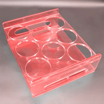 Modern Aesthetic Acrylic Cup Holder Stand Display Tray Shot Glass Holder Acrylic Glass Shelf Rack Glass Cup Display Rack