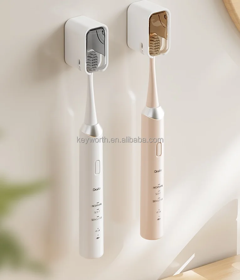 Toothbrush Holders for Bathrooms Wall Mounted with Cover Moisture-Proof and Dust-Proof Toothbrush Storage Organizer