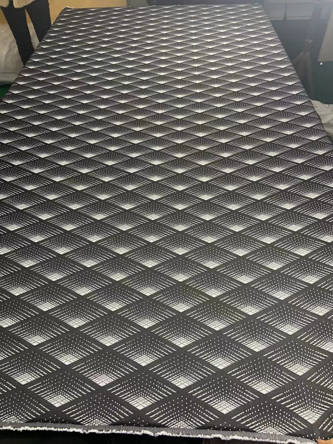 sell poular dark color knit mattress fabric