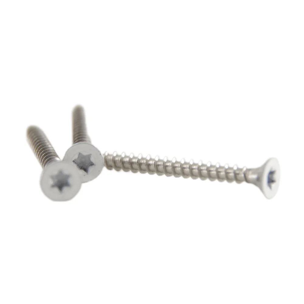 Six-Lobe Flat Head White Painting Screw Stainless Steel Hex Hidden Camera Wall Torx Screw Bolts factory