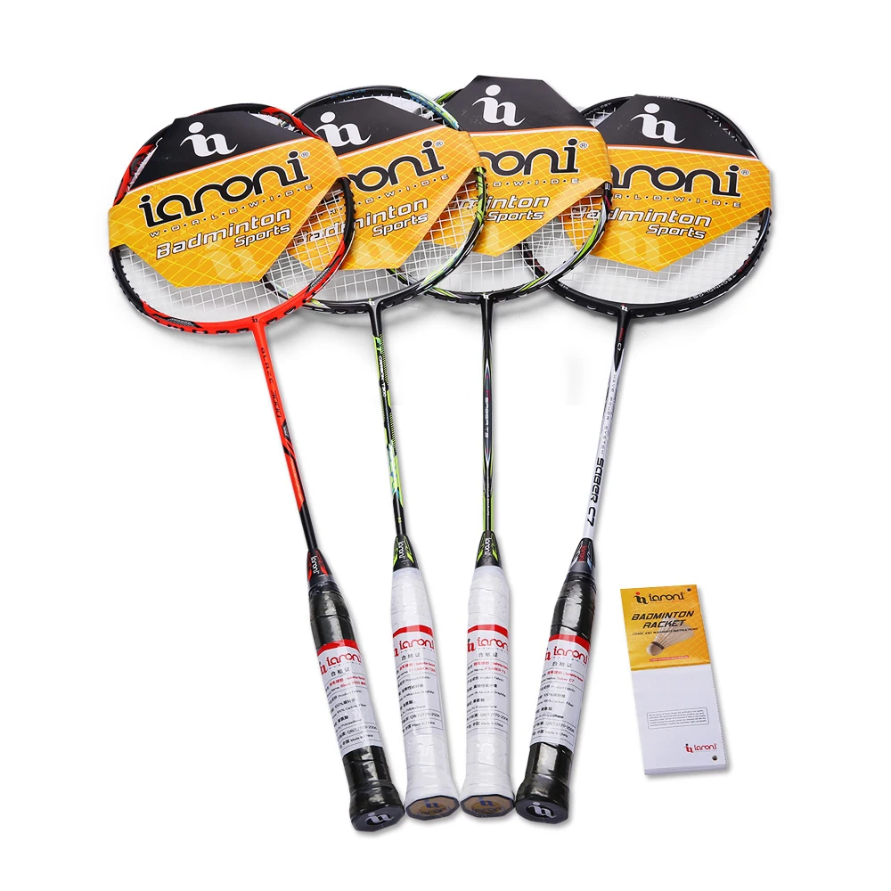 Оптовая продажа, спортивное тренировочное оборудование для бадминтона высшего качества, ракетка для бадминтона из углеродного волокна