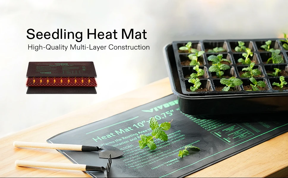 Seedling Heat Mat For Seed Starting 10" X 20.75" Waterproof Heating Pad
