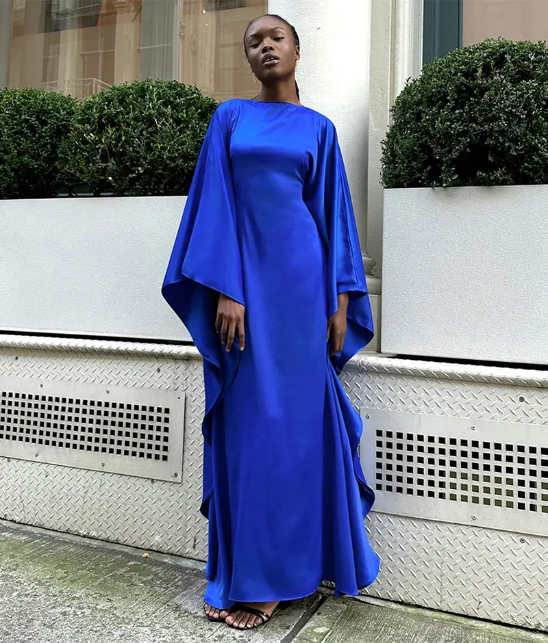 green emerald velvet dress Luxury Dark Floral Kaftan Maxi Dress – Elegant Modest Ramadan & Majlis –  FineLook main image 0