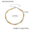 E667-golden oval bracelet 1656cm