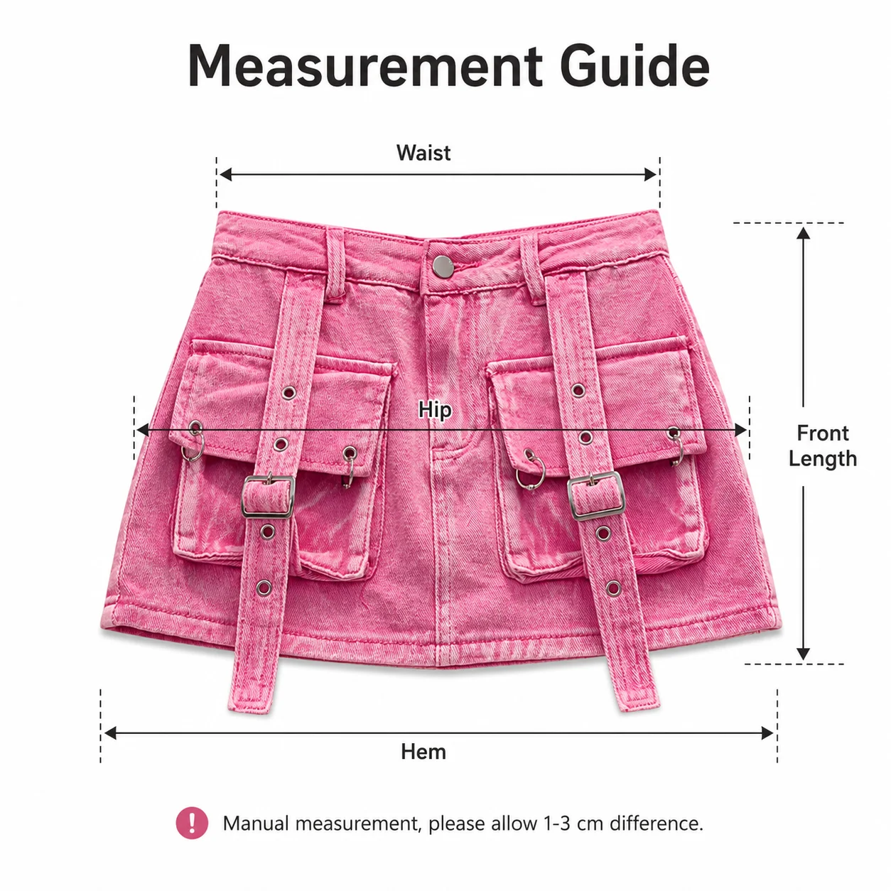 2024 Summer Women Skinny Fit and Flare Big Pocket Y2K Streetwear Cargo Denim Mini Skirt