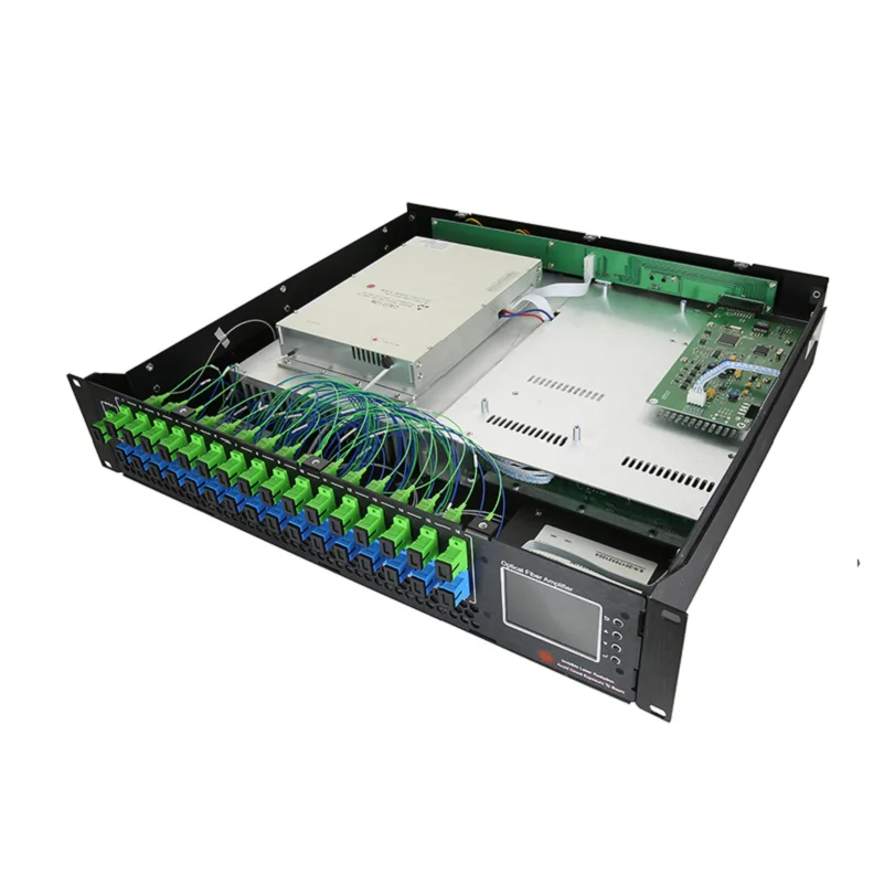 High Power 1550um Edfa 16 port 23 dbm WDM Optical Amplifier price