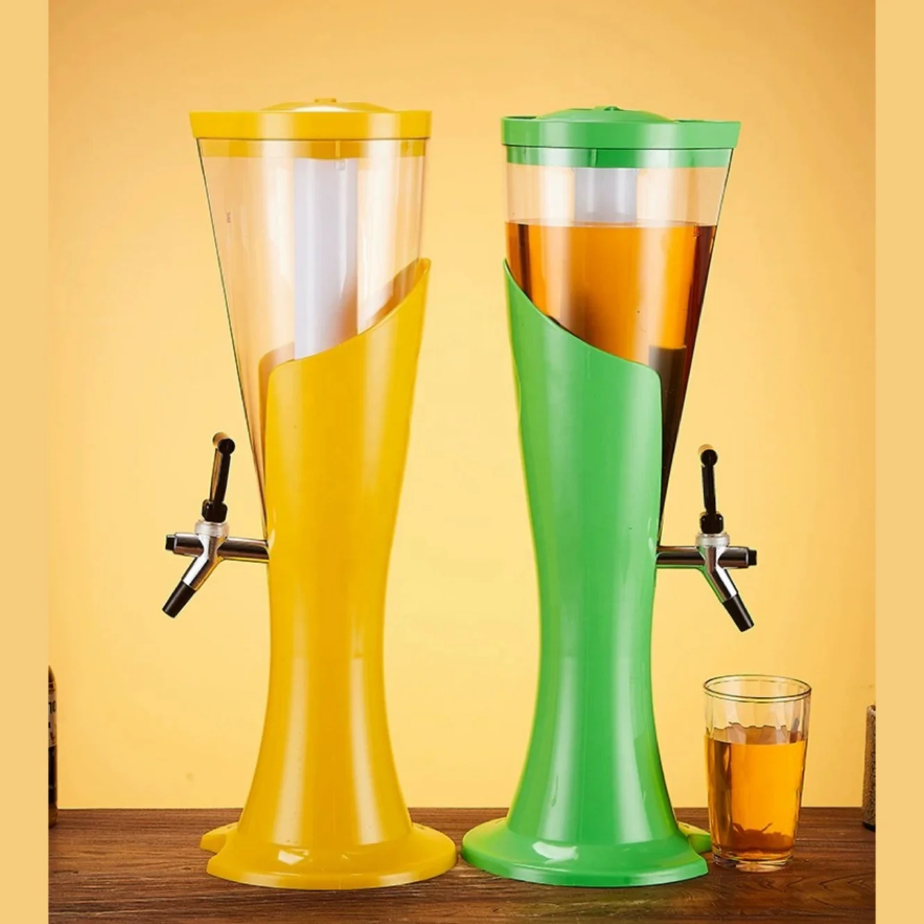 Customizable Outdoor Party Drink Dispenser with Tap Table Top Draft Beer Tower for Hotels Events Juice Cola Water Dispenser