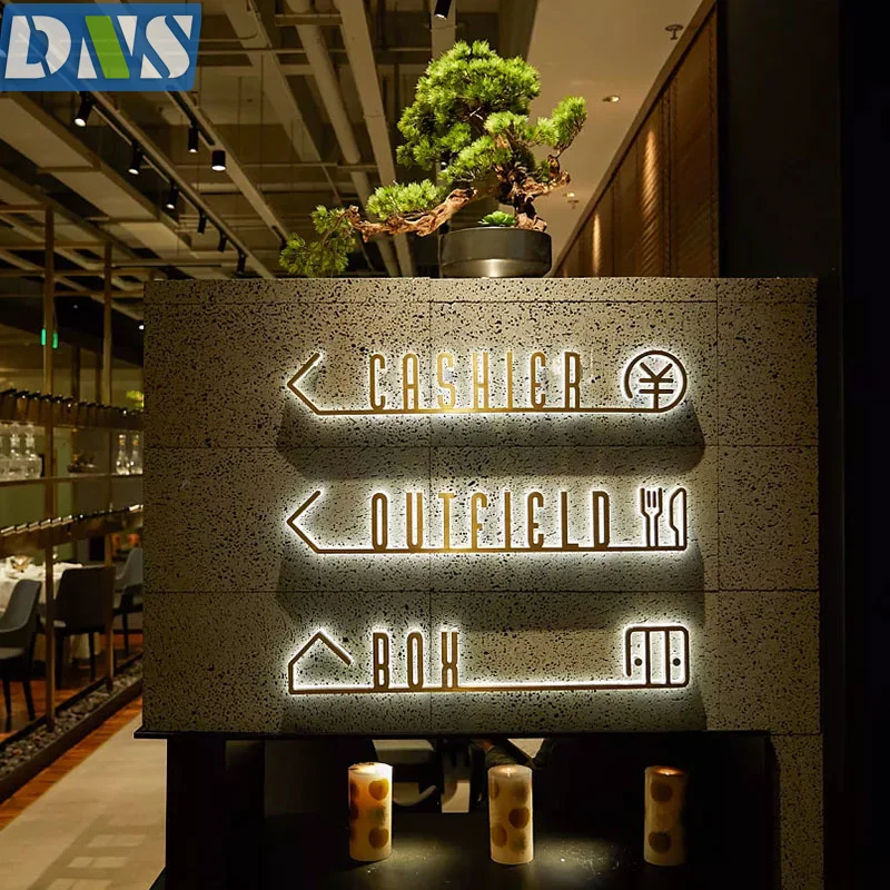 Индивидуальный наружный деловой знак с подсветкой знаки Задние световые буквы витрина