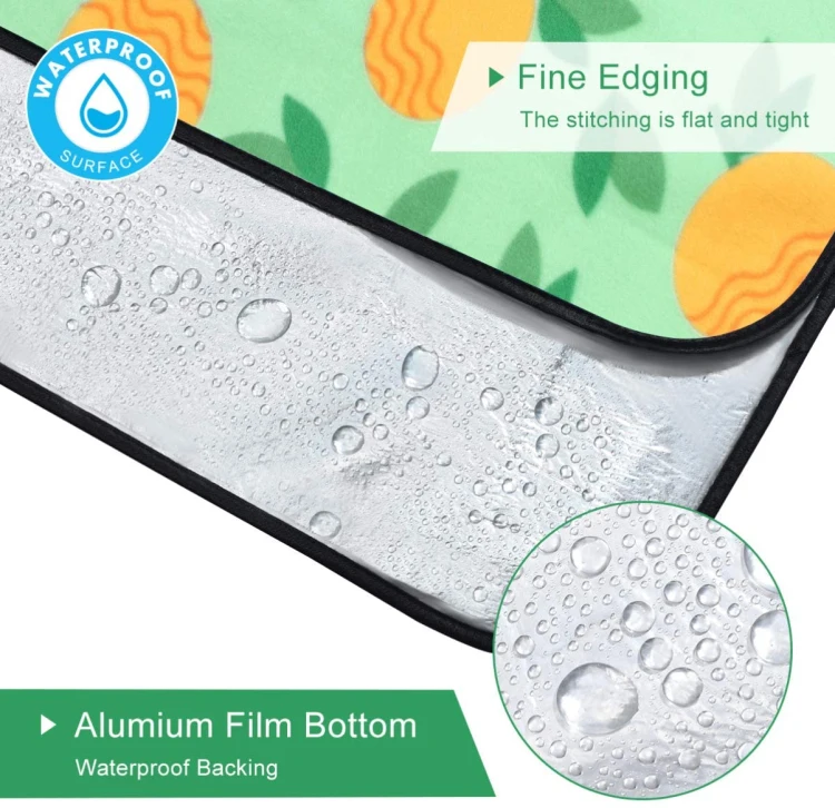 100% Polyester Fleece And Aluminium film Camping Waterproof Outdoor Custom Folding Picnic Blanket