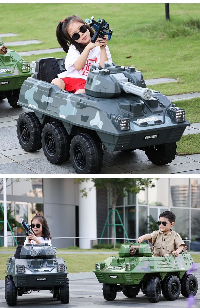 Source Children's electric four-wheel off-road vehicle tank armor