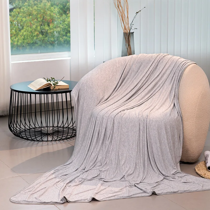 Wholesale Custom Simple Breathable and Absorbent Cooling Bamboo Fiber Dream Chill Cooling Bamboo Blanket for Hot Sleeper