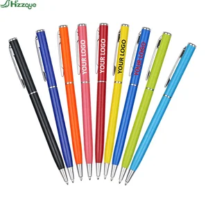 High Quality 1mm Black Ink Click Advertising Metal Ballpoint Pen With Custom Logo for Business Use