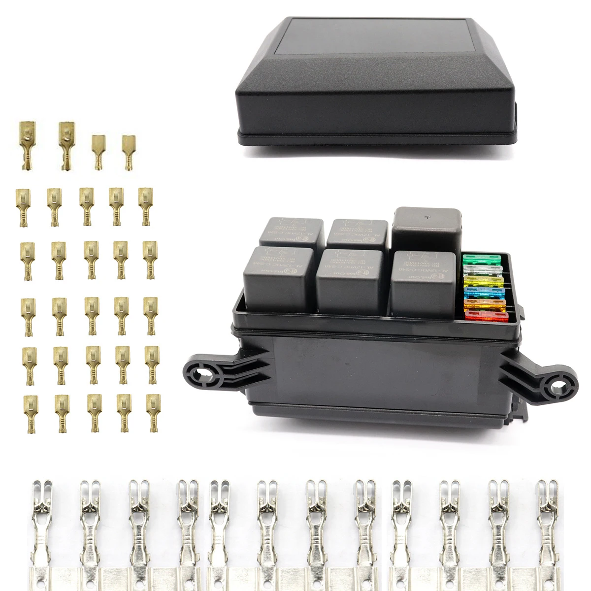 Refitted Vehicle 12v 24v 36v 6way Car Control Box With Relay Fuse Box