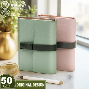Planner Personalized A5 Vegan PU Leather Diary Premium Edition Wholesale Zipper Pocket Organizer Refillable Loose Leaf Notebooks