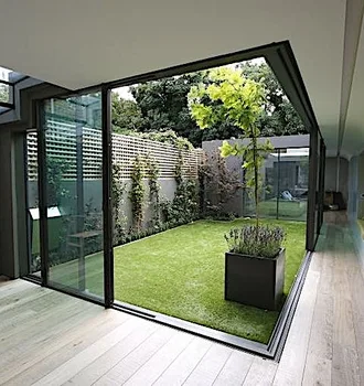 ALUFRONT Wholesale Price Modern Design Powder Coat Aluminium Frame NFRC Certified Patio Door Aluminum Double Glass Sliding Door