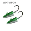 2 uds-20g anzuelo con cabeza plomada-verde