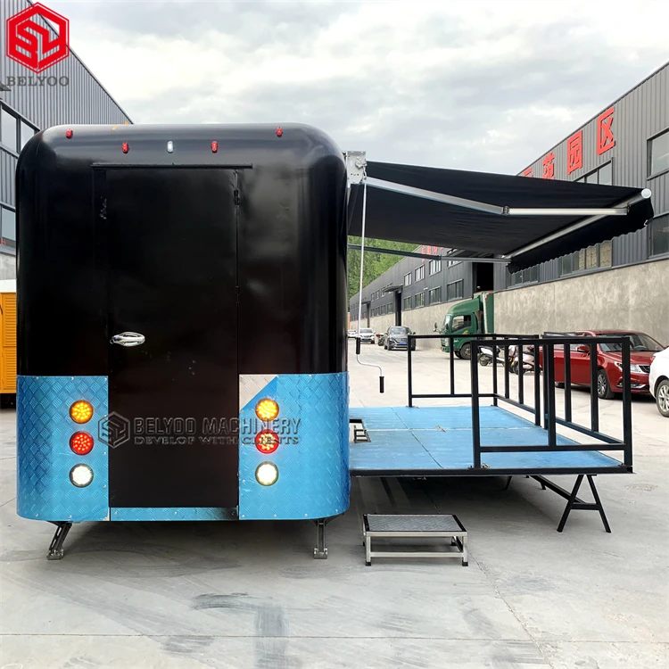 Custom Functional Mobile Stage Trailer Outdoor Events Advertising Digital Led Screen Billboard Food Trailer for Sale