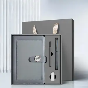 Business Notebook Gift Box Set with Printable Logo, High-value Notepad, Corporate Office Meeting