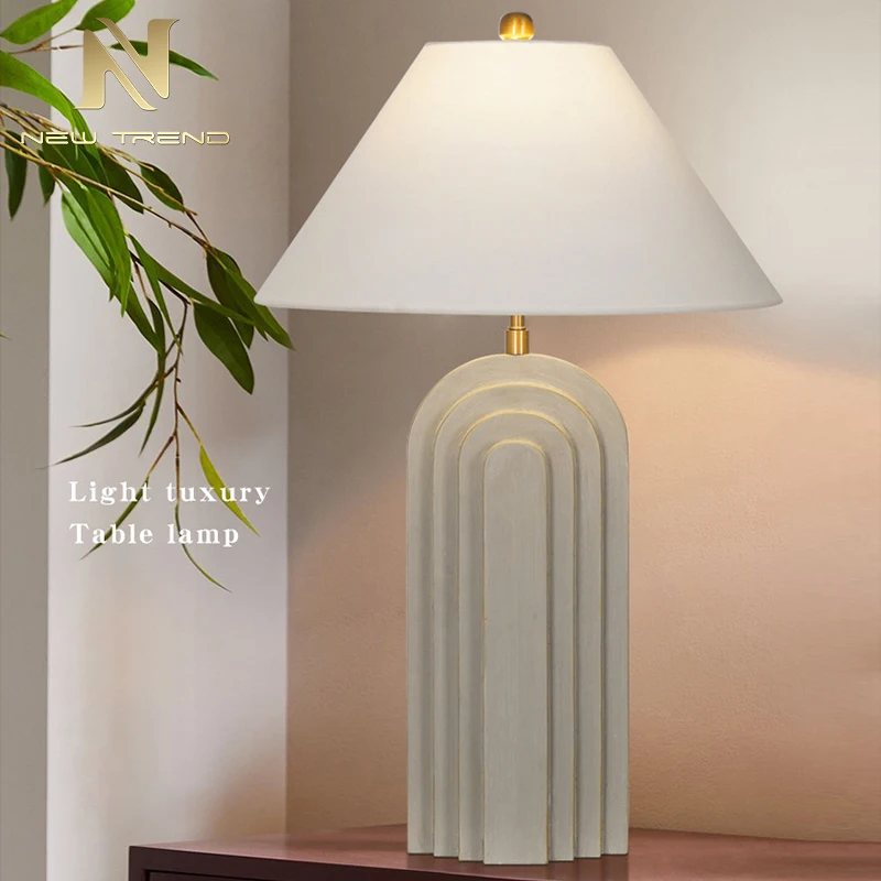 TR0027 Nature Style Indoor Decoration Indoor Decoration Restaurant Hotel Room Bedroom  LED Resin Table Lamp