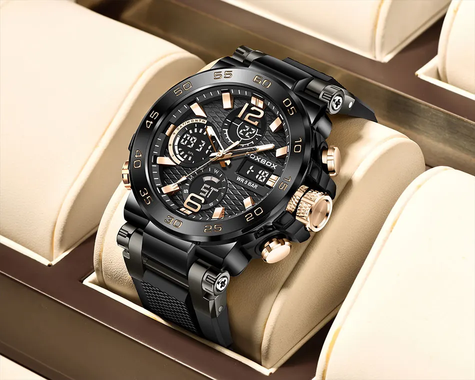 FOXBOX FB0033 Digital Sport Watch for Men Fashion Outdoor Watch Men Top Brand Luxury Waterproof Chronograph Relogio Masculino