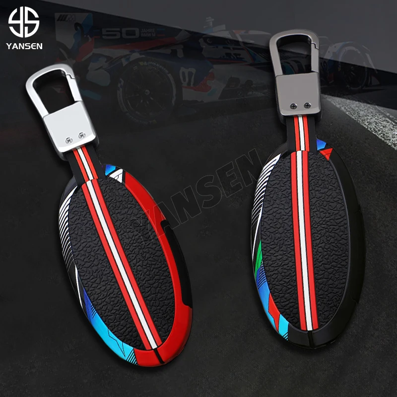 5 7 Buttons Metal Car Key Fob Case Cover for Hyundai Grandeur GN7 Kona Ev 6 Elantra 2023 2024 2025 Keychain Accessories
