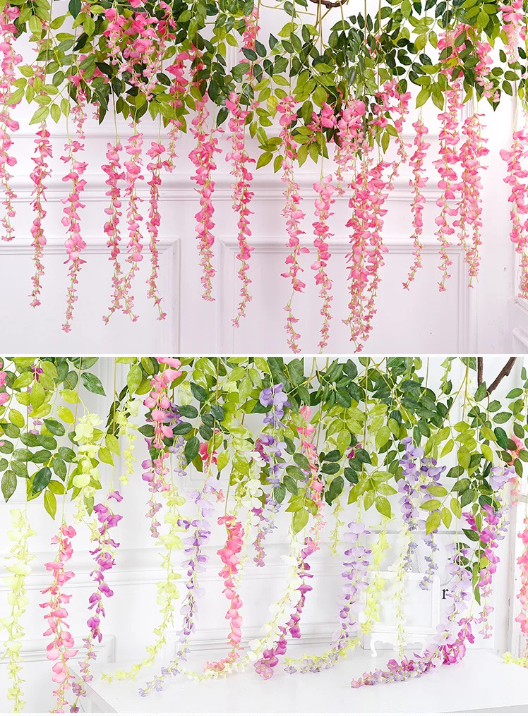 Hot Selling Wisteria Hanging Flowers With For Wedding Roof Ceiling ...