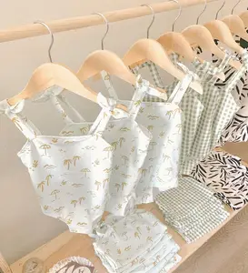 Custom Label Kid Bikini Swimsuit High Elastic Toddler Swimming Suit Cover up Floral Swimwear Child Breathable One Piece Swimsuit