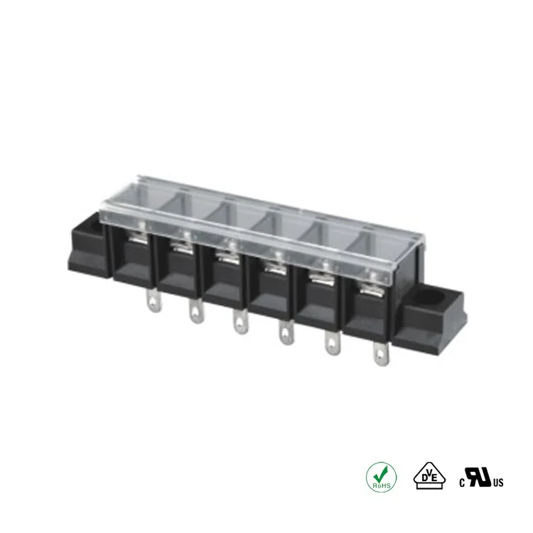 Bloc Téarmaíneach Sáspainne KEFA KF38HM-8.25 300V 20A, Sreang Cixi, Spás idir téarmaíneacha 8.25 mm le cúl