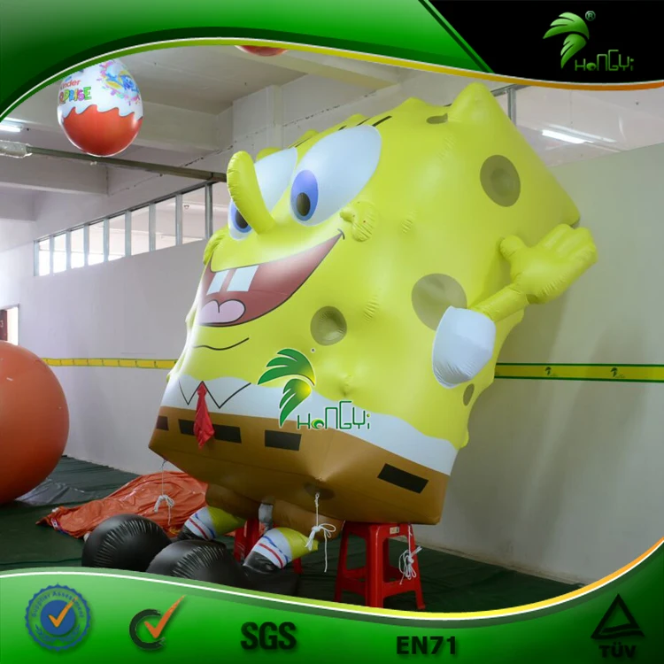 Custom Movie Character Spongebob Parade Balloon Inflatable Air Mascot Mega Inflatable Helium Balloon