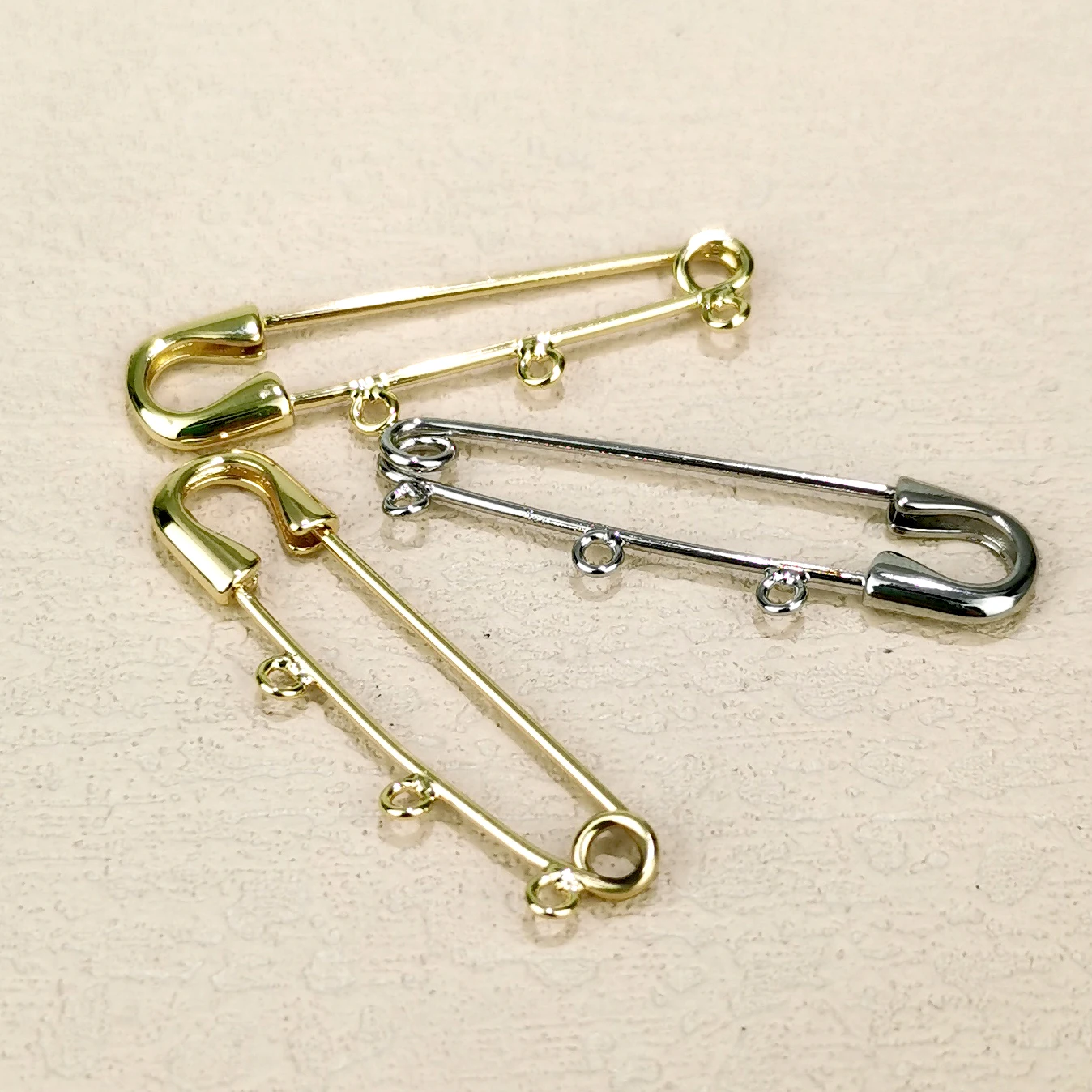 Factory 4CM Small Size Copper Jump Rings Pins Fashion 40mm Gold Metal Pin in Packs Brooch Clothing Tiny Safety Pin Jewelry Make