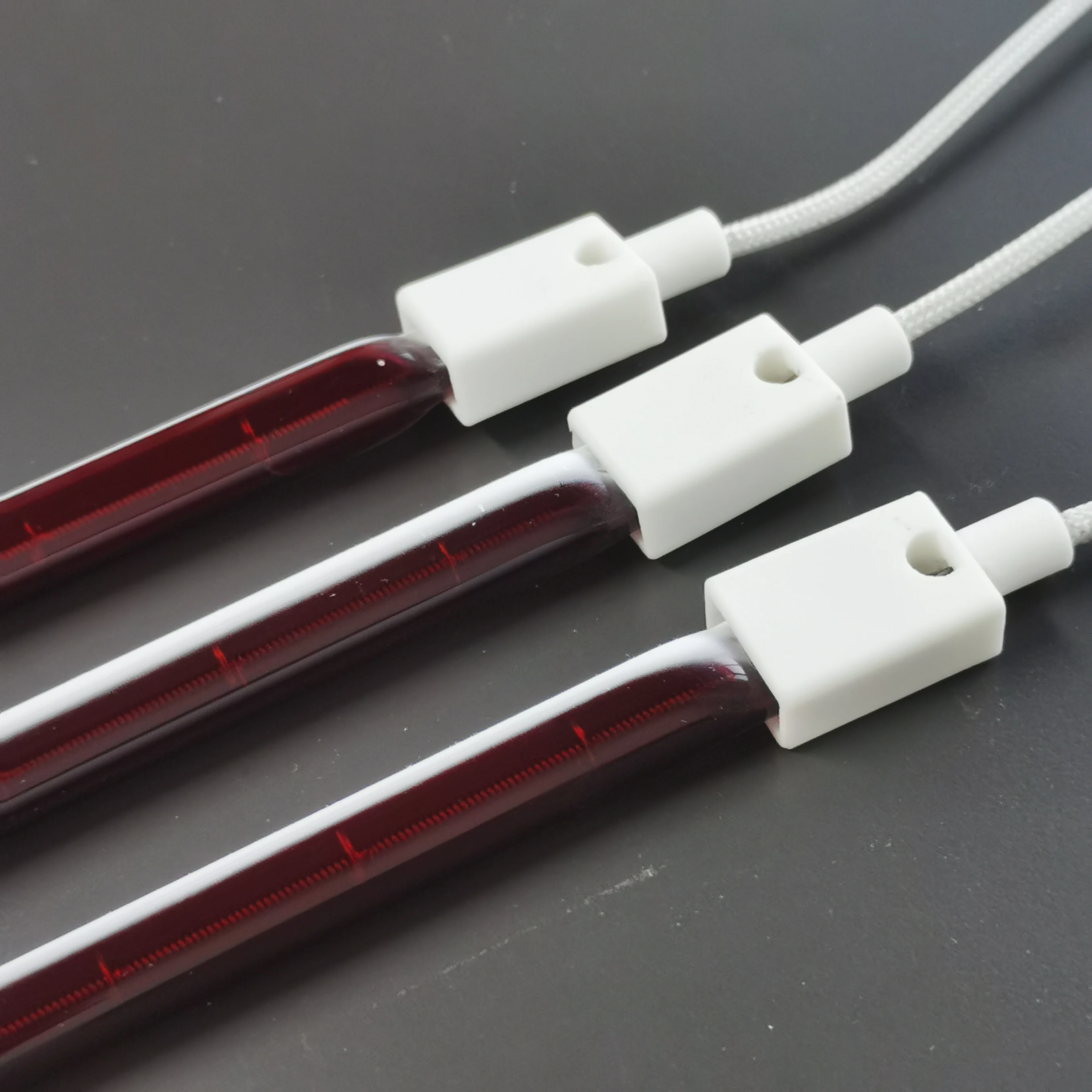 Наполовину покрытый белый Рубин нагревательная трубка инфракрасная Вольфрамовая проволока кварцевая электрическая лампа для печатной машины